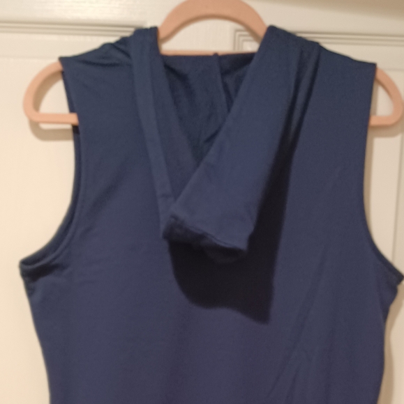 MICHAEL KORS MK LOGO TRUE NAVY SHORTS ROMPER W/ HO - Picture 7 of 16